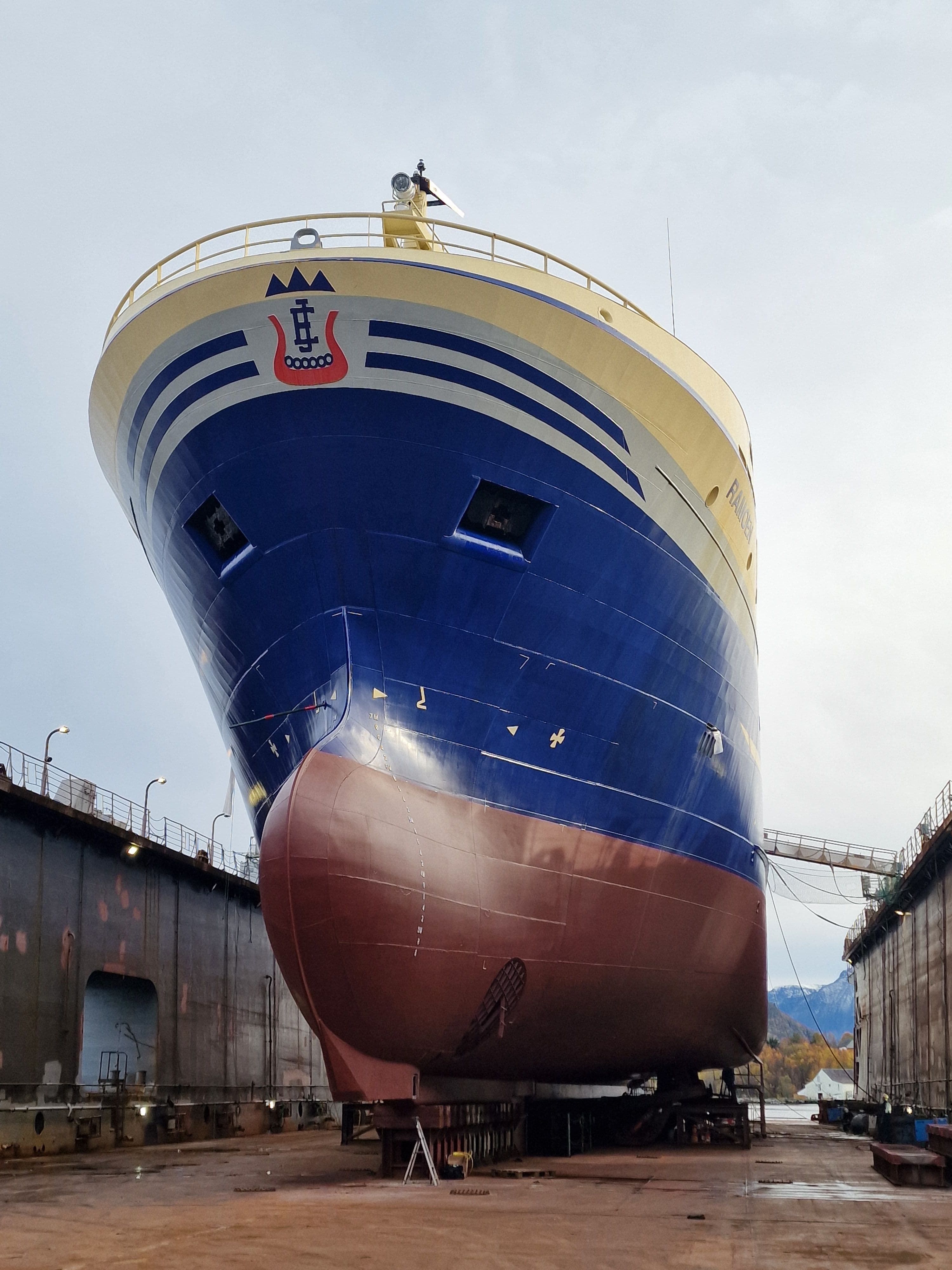 Vessel in dry-dock